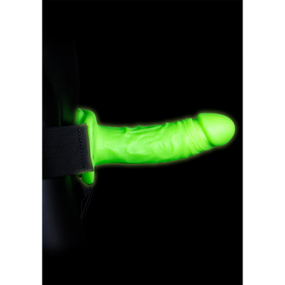 Realistisk Självlysande Strap-On Sele - 18 cm