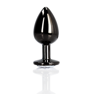 Stor Metall Analsexplugg Juvel - Temperaturlek, Gun Metal