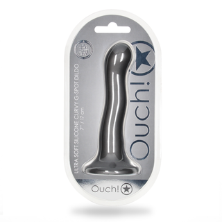 G-punkts Dildo 17cm - Gunmetal, Ultra Mjuk Silikon