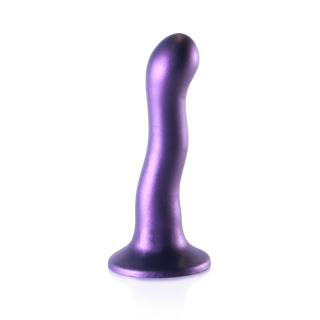Ultra Mjuk G-punkts Dildo, 17 cm Metallisk Lila