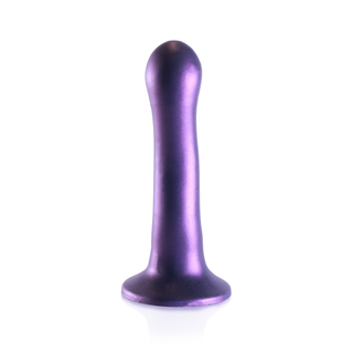 Ultra Mjuk G-punkts Dildo, 17 cm Metallisk Lila