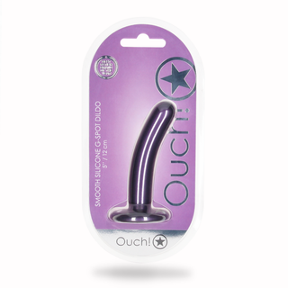 G-punkts Dildo Silikon 12cm - Metallisk Lila