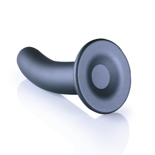 Slät G-punkts Dildo Silikon, 14.5 cm - Gunmetal