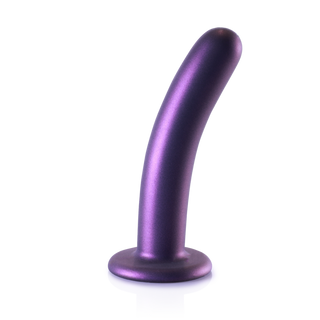 G-punkts Dildo Silikon, 14.5cm, Metallisk Lila