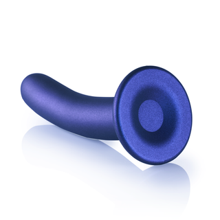 G-punkts Dildo 17 cm - Metallisk Blå Silikon