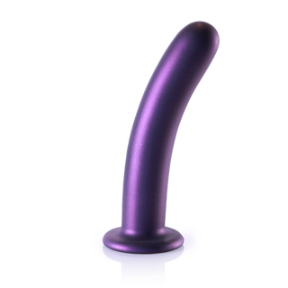 G-punkts Dildo, 17 cm, Metallisk Lila, Silikon, Sugpropp