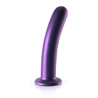 G-punkts Dildo, 17 cm, Metallisk Lila, Silikon, Sugpropp