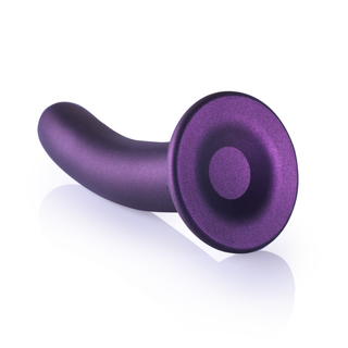 G-punkts Dildo, 17 cm, Metallisk Lila, Silikon, Sugpropp