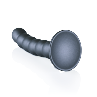 Pärlad G-punkts Dildo Silikon Sugpropp 13 cm Gunmetal