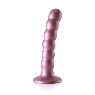 Pärlad G-punkts Dildo Sugpropp 13 cm Roséguld