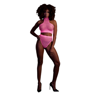 Neon Rosa Underkläder - Hög Midja & Polokrage - One Size
Neon Rosa Underklädesset, Hög Midja & Polokrage, One Size