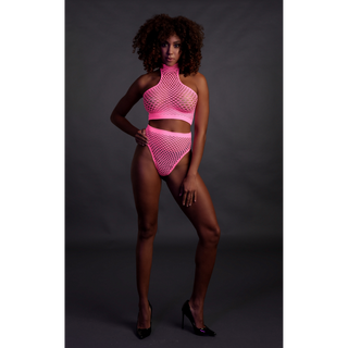Neon Rosa Underkläder - Hög Midja & Polokrage - One Size
Neon Rosa Underklädesset, Hög Midja & Polokrage, One Size
