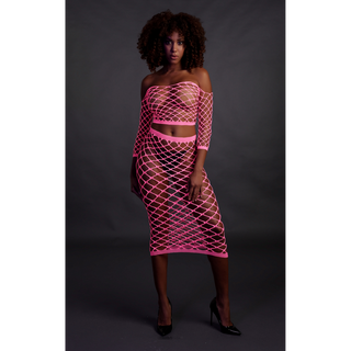 Neonrosa Croptop & Kjol Set – Långärmad, UV-aktiv One Size
Neonrosa Croptop & Kjol Set - UV-Aktiv, Långärmad, One Size