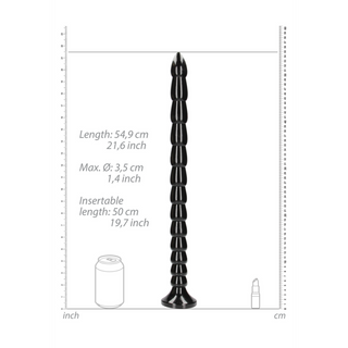 Svart Analorm 50cm, Sugkopp & Vattentät