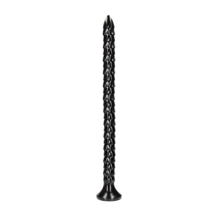 Svart Analdildo Fjällmönstrad, Vattentät, 50 cm