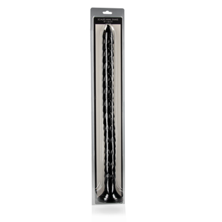 Svart Analdildo Fjällmönstrad, Vattentät, 50 cm