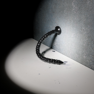 Svart Analdildo Fjällmönstrad, Vattentät, 50 cm