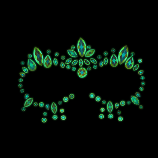 Ansiktsdekaler Självlysande Strass - Glow in the Dark Dekaler