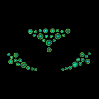 Självlysande Ansiktsklistermärken Kroppssmycken Glow in the Dark