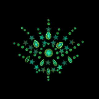 Självlysande Bröstdekoration - Glow in the Dark Kropps Smycken to Swedish:

Självlysande Bröstdekoration - Kropps Smycken