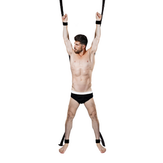 Över Dörren Bondage Kors - Justerbar, Svart