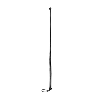 PU Läderpiska med Knut - Svart, 122 cm