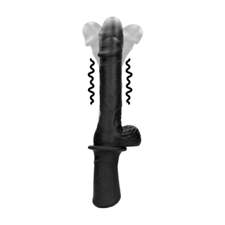 Svart Handhållen Vibrator, Stötsimulerande, 13 Lägen