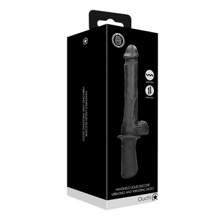 Svart Handhållen Vibrator, Stötsimulerande, 13 Lägen