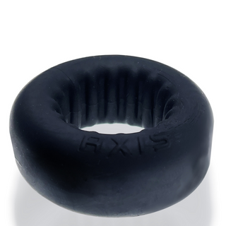 Svart Silikon Cockring med Räfflor - Ökad Komfort & Grepp