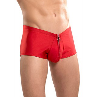 Röda Shorts med Dragkedja, L/XL, Stretch Mini Shorts