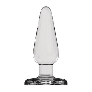 Buttplugg i Glas, Temperaturlek & Säkerhetsstopper, 13 cm
