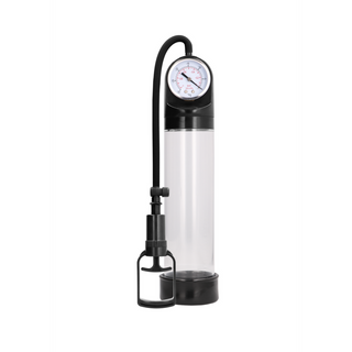 Penispump med Mätare, Snabbkoppling & 20 cm Cylinder