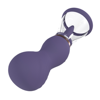 Vibrerande Vulva & Bröstpump - Lila, 5 lägen, 8 pulserande