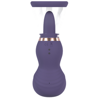 Vibrerande Vulva & Bröstpump - Lila, 5 lägen, 8 pulserande