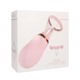 Bröst- & Vulva Pump - Sugfunktion, 5 Lägen, 8 Slicklägen, Rosa