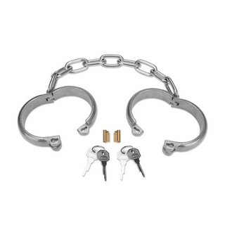 Tåliga Handfängsel Stål - Bondage Lek Silver