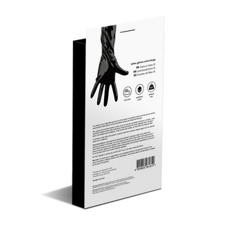 Svarta Latexhandskar XL – Handledslånga, Stretch Passform