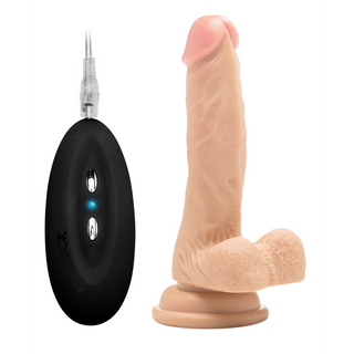 Vibrerande Realistisk Dildo med Testiklar - 18 cm