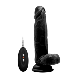 Vibrerande Realistisk Dildo 20cm med Testiklar & Sugpropp
