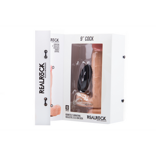 Vibrerande Realistisk Dildo med Pung - 23 cm