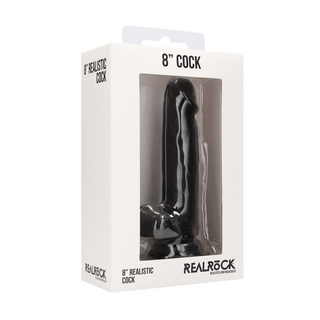Realistisk Dildo 20 cm med Testiklar & Sugpropp