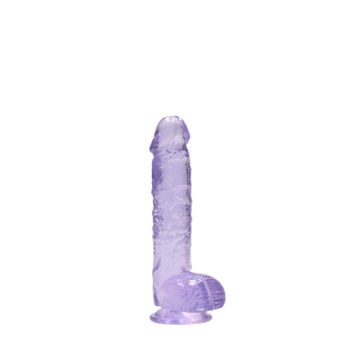Realistisk Dildo med Bollar, Sugpropp - 15 cm