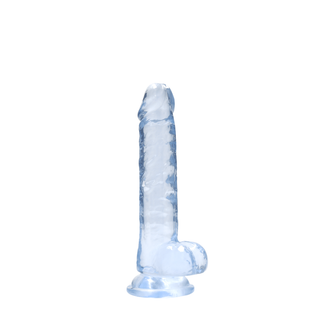 Realistisk Dildo med Bollar, 17 cm, Sugpropp & TPE