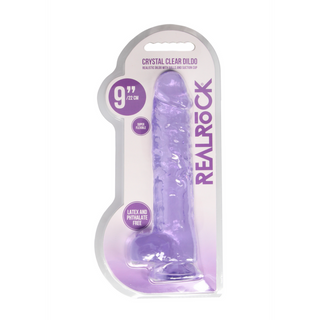Realistisk Dildo med Bollar, 23 cm, Sugpropp, TPE
