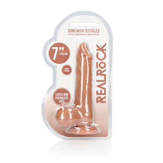 Realistisk Dildo 17cm, Pung, Sugpropp, TPE Hud