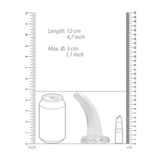 Dildo med Sugpropp Klar - 5/11,5 cm