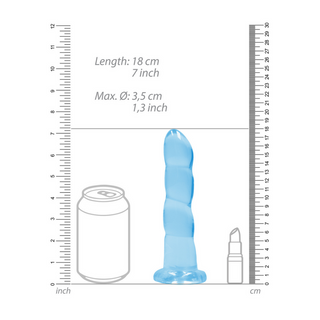 Dildo med Sugpropp, 7/17 cm, Anal/Vaginal TPE