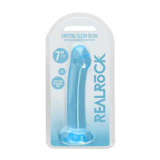 Dildo med Sugpropp, 17 cm, Klar TPE