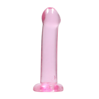 Dildo med Sugpropp, 17 cm - Klar TPE