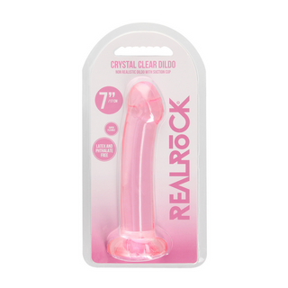 Dildo med Sugpropp, 17 cm - Klar TPE